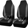 Neoprene Waterproof Car Seat Covers for Front Seats Only, High Back Bucket Seat Cover,Airbag Compatible, Seat Covers Universal Fit for Truck Van SUV (Black and Gray)